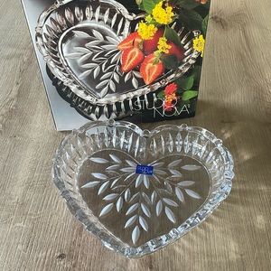VINTAGE- Crystal Heart Tray